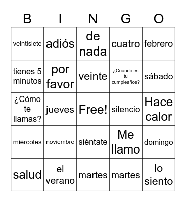 Bingo Card