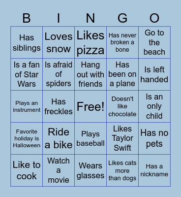 Virtual Learner Lunch Bingo Card