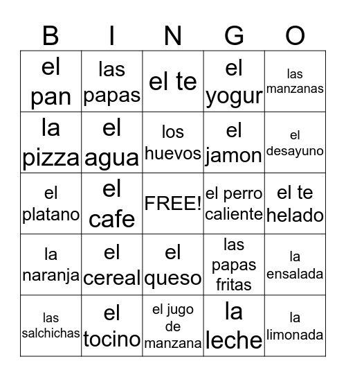 LO TENGO! Bingo Card