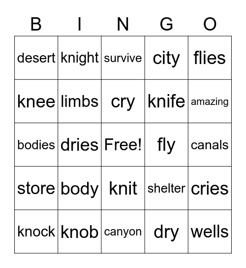 Bingo Card