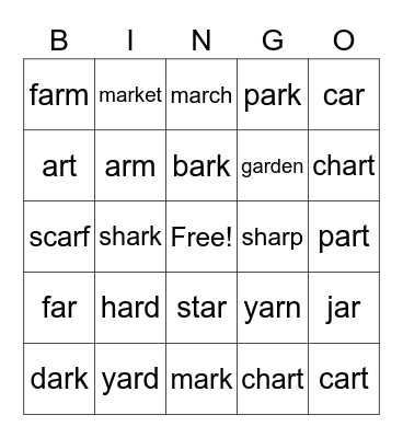 -ar Bingo Card