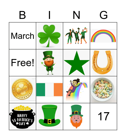 March Bingo Card