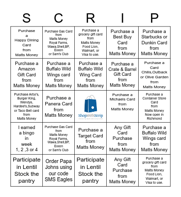 March Madness Bingo Card