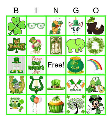 St. Patrick's BINGO Card