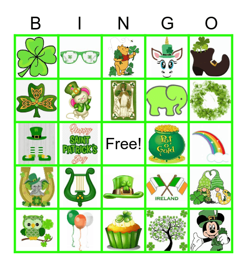 St. Patrick's BINGO Card