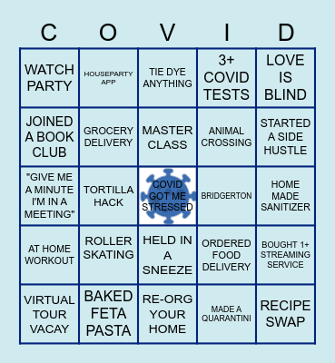 QUARANTINE TREND BINGO Card