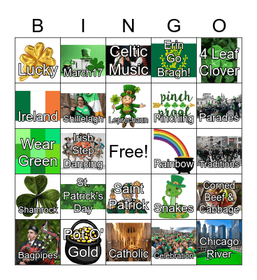 St. Patrick's Day Bingo Card