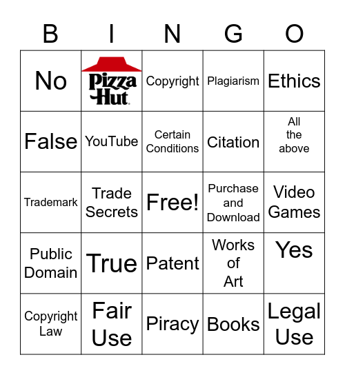 Ethical Use of Information Bingo Card