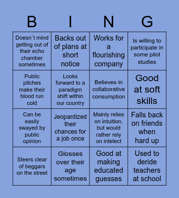Revision Bingo Card