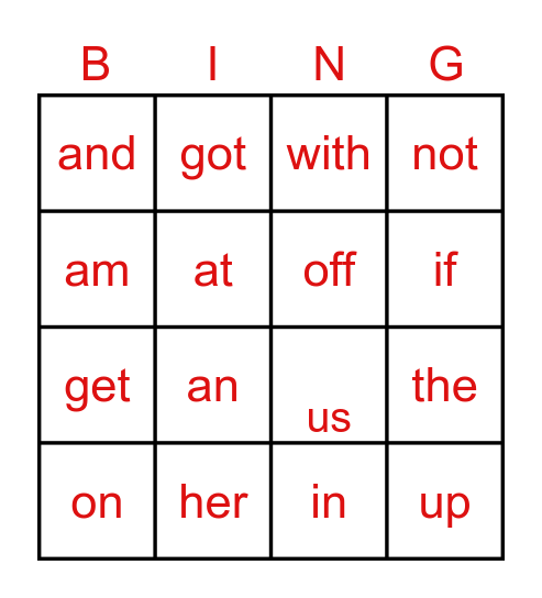 Nat's Truck Bingo Card