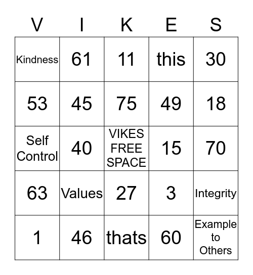 Riverside East Reward Day Bingo Card