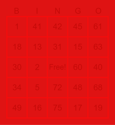 jt's bingo card yeet. Bingo Card