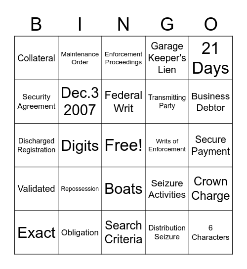 APPRES Bingo Card