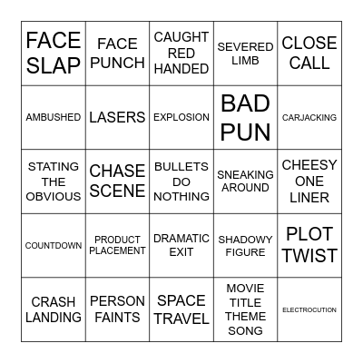 Virtual BingoFlix: Howard The Duck (1986, PG) Bingo Card