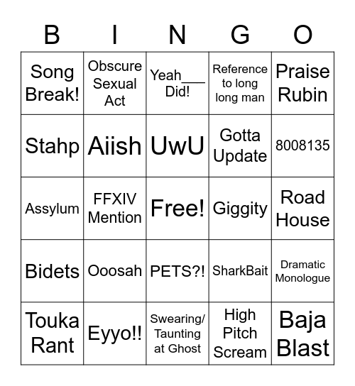 Group Card Bingo Card