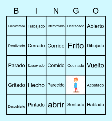 Participles In Spanish Bingo Card