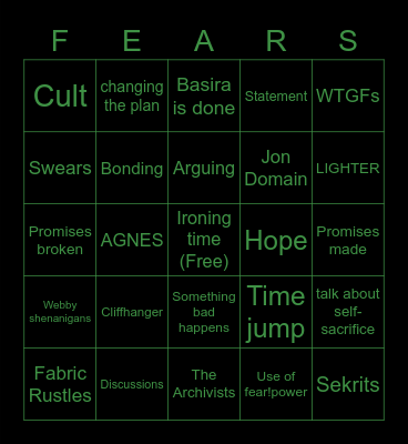 198 Bingo Card