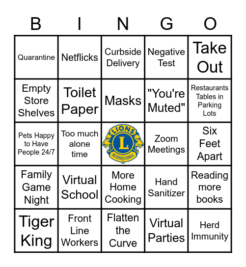 2020 BINGO Card