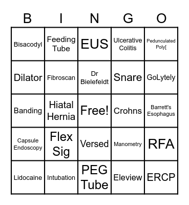 GI BINGO Card