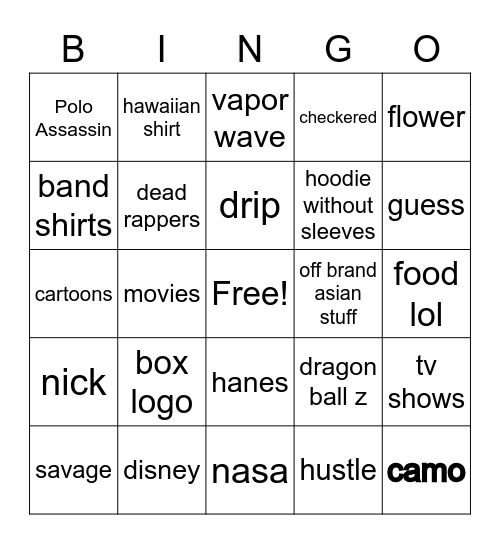 Ross Finds Bingo Card