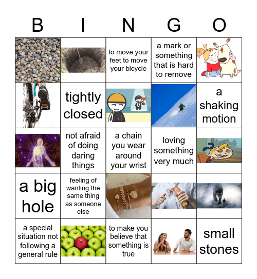 The Big Hill Part 1 Bingo Card