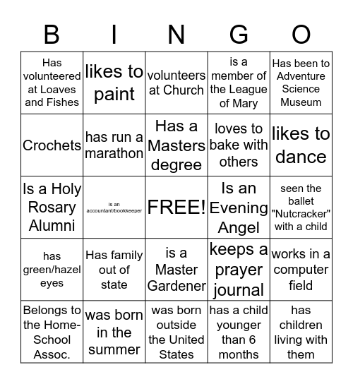 In Celebration of Women Bingo Card