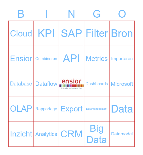 Ensior's BI-NGO Bingo Card