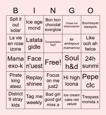 Manalama_ Bingo Card