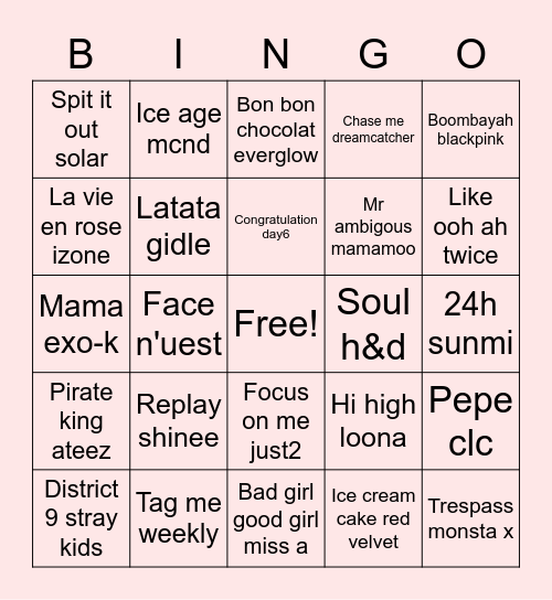 Manalama_ Bingo Card