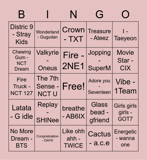 fulllsxn Bingo Card