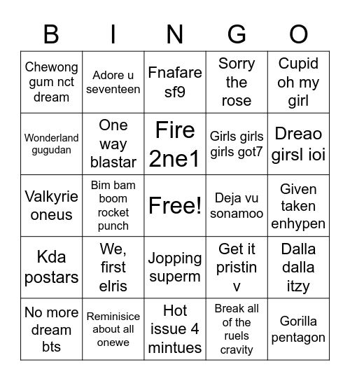 Linolvr Bingo Card