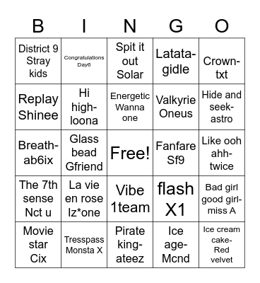 @purpleetaee12 Bingo Card