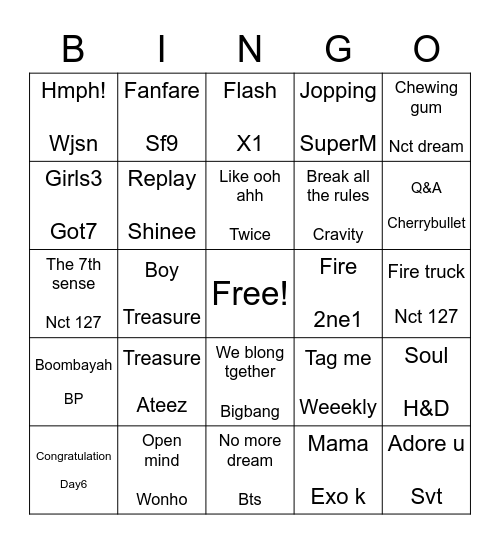 One_lovely98 Bingo Card