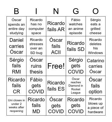 MIECT Bingo Card