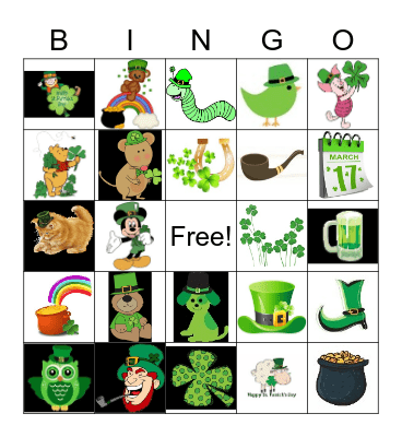 St. Patrick's Day Bingo Card