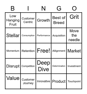 SBU Bingo Card