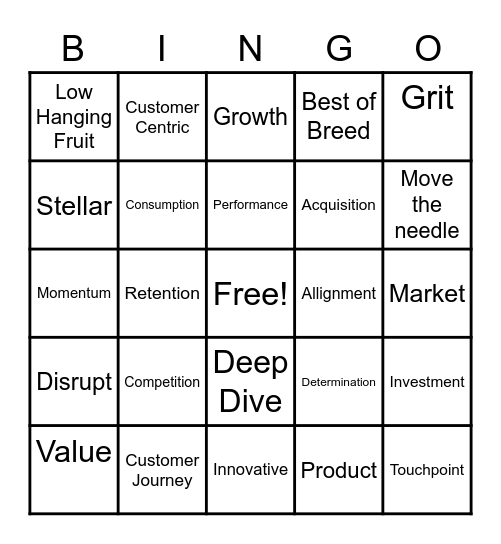 SBU Bingo Card