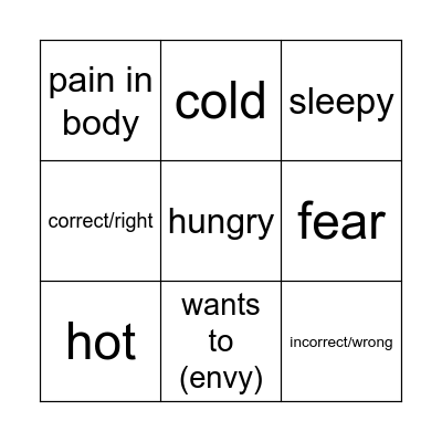 Expressions with Avoir Bingo Card