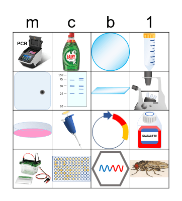 Cell Biology Bingo Card