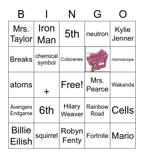 Pop Culture & Science Bingo Card