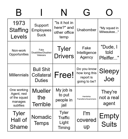 office bingo variations
