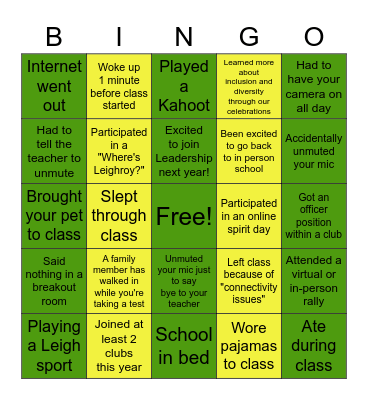 Leigh Longhorns 2021 Bingo! Bingo Card