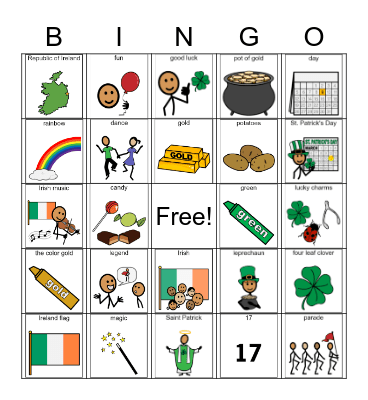 St. Patrick's Day BINGO Card