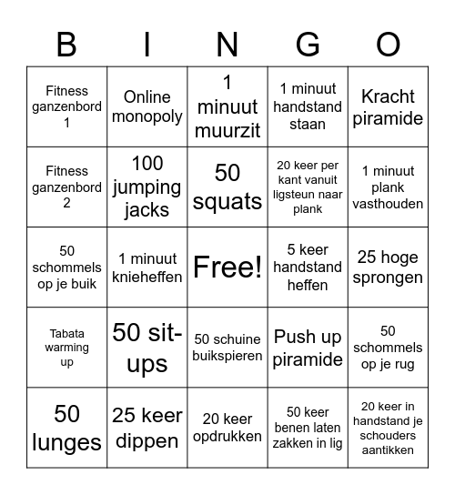 Bingo Card