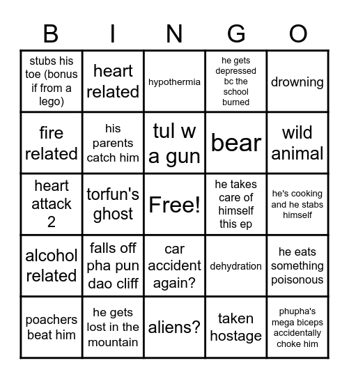 tian's life in danger in ep 7 Bingo Card