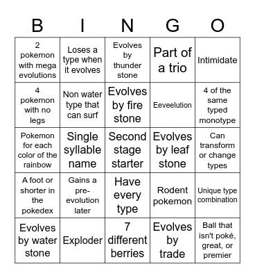 Randomizer Bingo Card