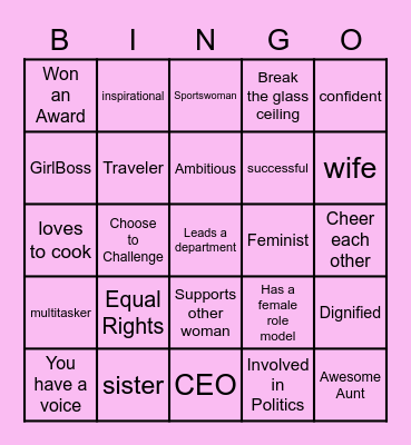 WOMEN'S DAY Bingo Card