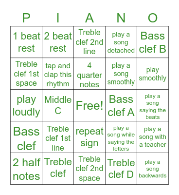 M u s i c      i s       c o o l   ! ! ! Bingo Card