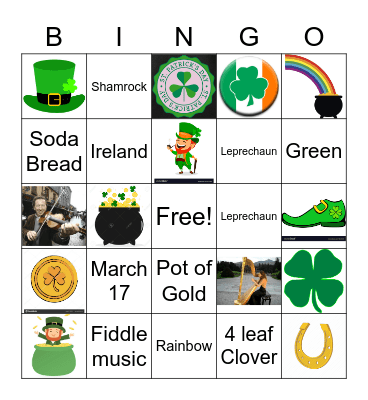 Ms. Ls Class- Luck of the Irish Bingo Card