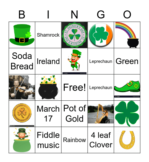 Ms. Ls Class- Luck of the Irish Bingo Card